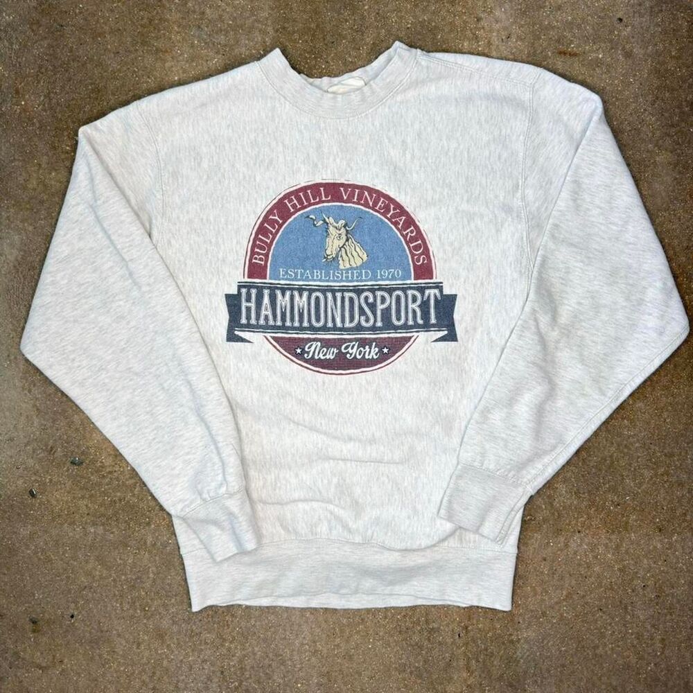 Bully Hill Vineyards Crewneck Sweatshirt‎ Hammondsport NY Small